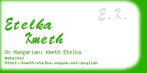 etelka kmeth business card